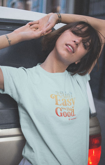 It Ain't Easy - Tee (Prism Ice blue)